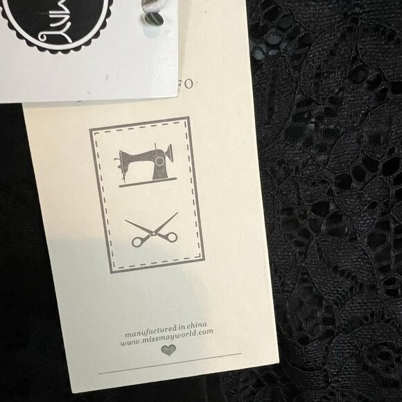 Miss May Retro Cocktail Dress Black Lace Size Medium NWT Gorgeous City - Picture 9 of 14